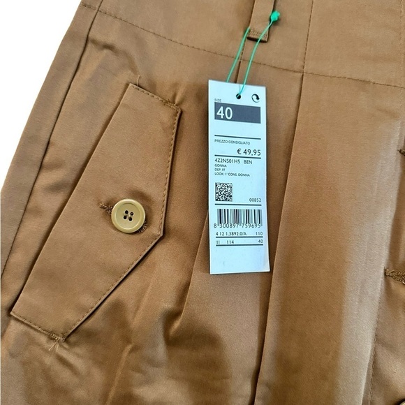 Stile Benetton Women’s Brown Button Down Mini Skirt Size 40 NWT - Picture 12 of 17